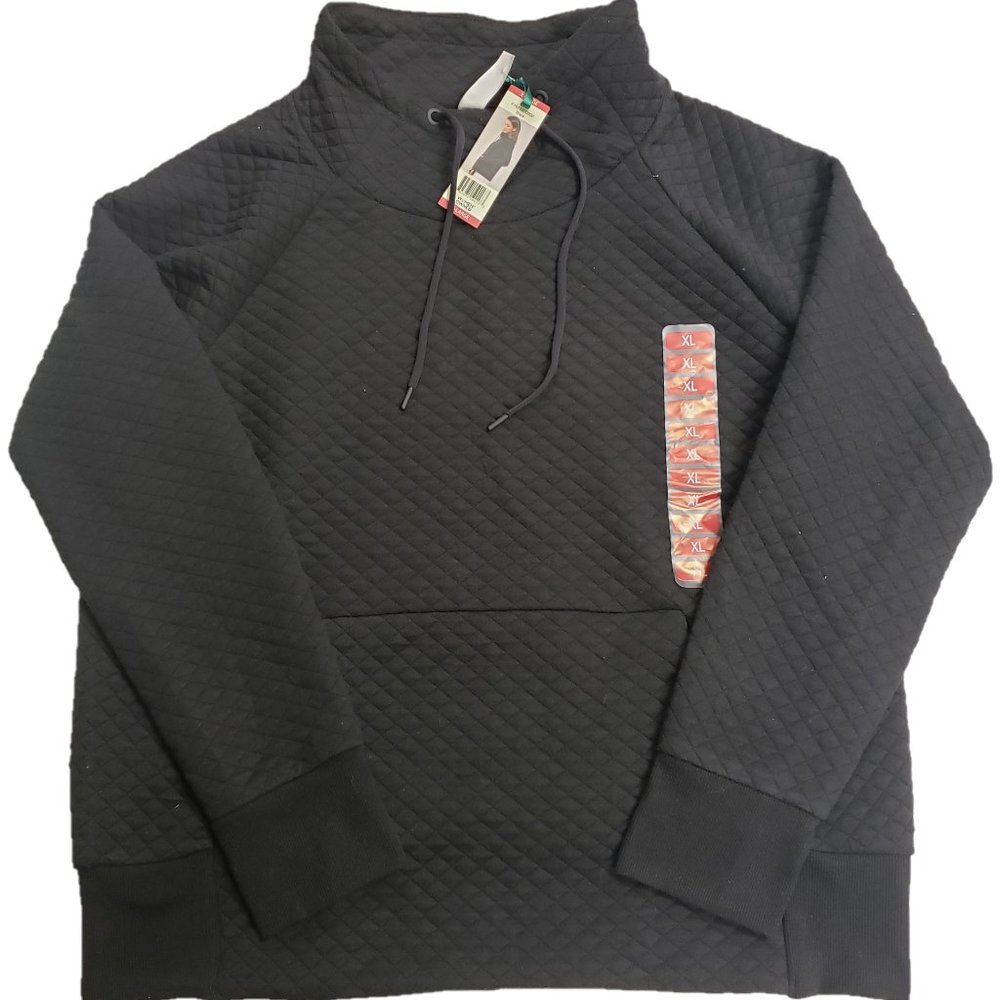 Green Tea Women-Owned Quilt Pullover Sweatshirt L